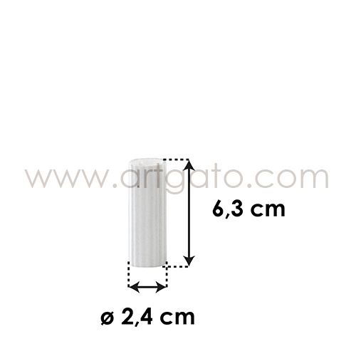 12 Chevilles Blanches SPS - Haut. 6,3 cm