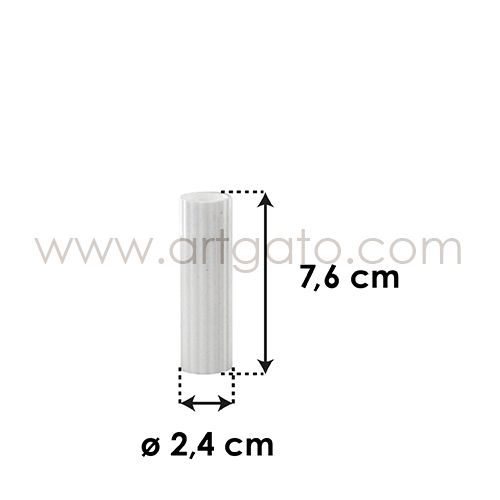 12 Chevilles Blanches SPS - Haut. 7,6 cm