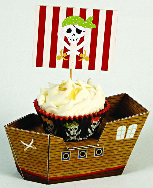 8 Présentoirs Cupcakes Individuels Bateau Pirate Meri Meri® 