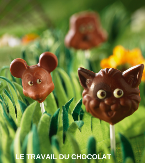 Sucettes Chocolat Chat Souris Mickey Lion